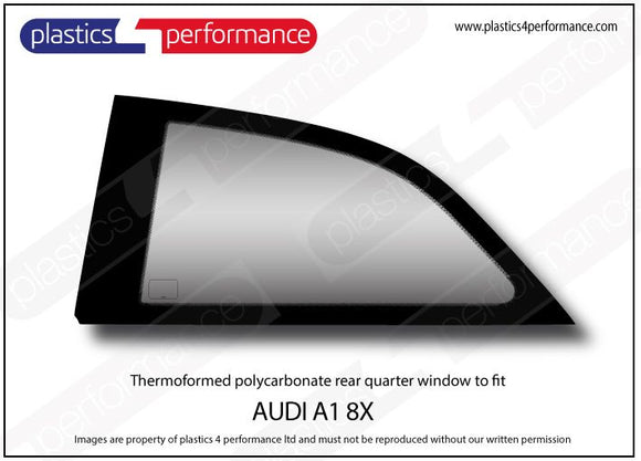 ポリカーボネート 左リアクォーターウインドウ｜Audi A1 / S1 8X - 3dr Hatchback