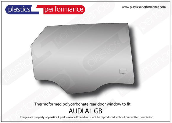 ポリカーボネート 右リアドアウインドウ｜Audi A1 GB - 5dr Hatchback