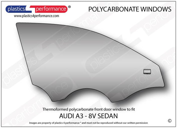 ポリカーボネート 右フロントドアウインドウ｜Audi A3 / S3 / RS3 8V - Sedan
