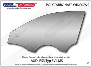 ポリカーボネート 左フロントドアウインドウ｜Audi RS3 Typ 8V LMS