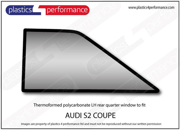 ポリカーボネート 左リアクォーターウインドウ｜Audi S2 - Coupe