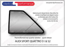 ポリカーボネート 左リアクォーターウインドウ｜Audi Sport Quattro S1/S2