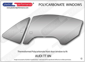 ポリカーボネート 左フロントドアウインドウ｜Audi TT 8N