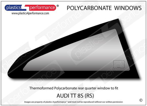 ポリカーボネート 右リアクォーターウインドウ｜Audi TT 8S
