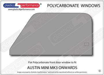 ポリカーボネート 左フロントドアウインドウ｜Mini MK3 onwards 1