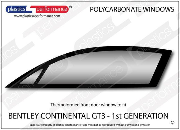 ポリカーボネート 左フロントドアウインドウ｜Bentley Continental GT3 - 1st Generation