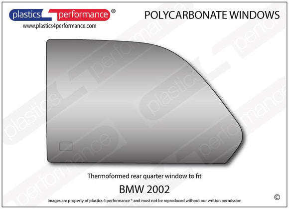 ポリカーボネート 左リアクォーターウインドウ｜BMW 2002 E20 - Coupe（1966〜1977年）