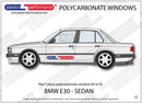 ポリカーボネート 右フロントドアウインドウ｜BMW E30 3 Series - Sedan（1982〜1994年）