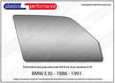 ポリカーボネート 右フロントドアウインドウ｜BMW E30 3 Series - Coupe（1982〜1994年）