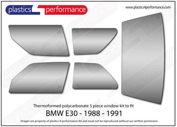 ポリカーボネート ウインドウキット｜BMW E30 3 Series - Coupe（1982〜1994年）