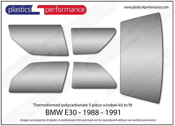 ポリカーボネート ウインドウキット｜BMW E30 3 Series - Coupe（1982〜1994年）