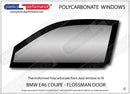 ポリカーボネート 左フロントドアウインドウ｜BMW E46 3 Series - Coupe（1998〜2005年）