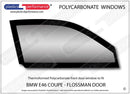 ポリカーボネート 右フロントドアウインドウ｜BMW E46 3 Series - Coupe（1998〜2005年）