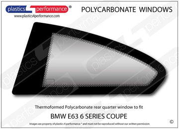 ポリカーボネート 左リアクォーターウインドウ｜BMW E63 6 Series - Coupe