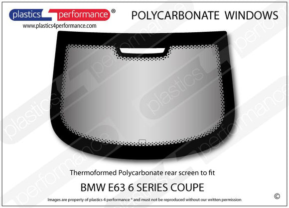 ポリカーボネート リアウインドウ｜BMW E63 6 Series - Coupe