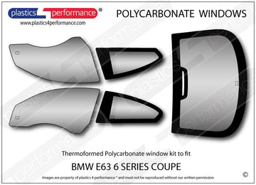 ポリカーボネート ウインドウキット｜BMW E63 6 Series - Coupe