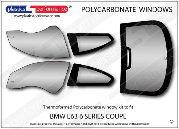 ポリカーボネート ウインドウキット｜BMW E63 6 Series - Coupe