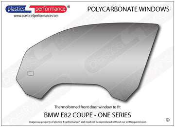 ポリカーボネート 左フロントドアウインドウ｜BMW E82 1 SERIES - Coupe（2007〜2013年）