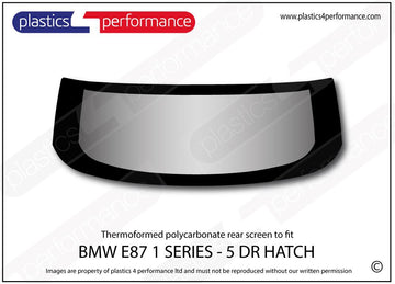 ポリカーボネート リアウインドウ｜BMW E87 1 SERIES - 5dr Hatchback（2004〜2011年）