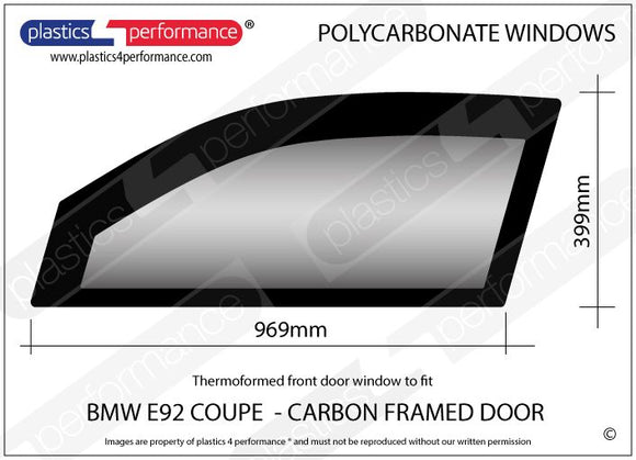 ポリカーボネート ウインドウキット｜BMW E92 3 Series/ M3 - Coupe（2006〜2013年）