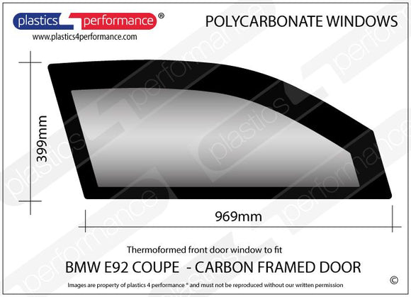 ポリカーボネート ウインドウキット｜BMW E92 3 Series/ M3 - Coupe（2006〜2013年）