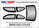 ポリカーボネート ルーバー付きウインドウキット｜BMW E92 3 Series/ M3 - Coupe（2006〜2013年）
