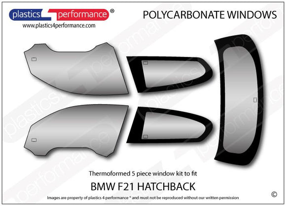 ポリカーボネート ウインドウキット｜BMW F21 1シリーズ 3ドアハッチバック（2012〜2019年）