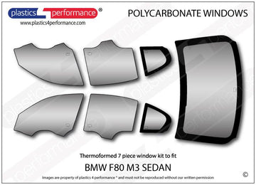 ポリカーボネート ウインドウキット｜BMW F80 M3 3 Series - Sedan（2014〜2019年）