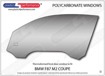 ポリカーボネート 左フロントドアウインドウ｜BMW F87 2 Series M2 - Coupe（2016〜2021年）
