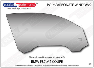ポリカーボネート 右フロントドアウインドウ｜BMW F87 2 Series M2 - Coupe（2016〜2021年）