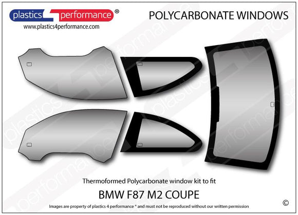 ポリカーボネート ウインドウキット｜BMW F87 2 Series M2 - Coupe（2016〜2021年）