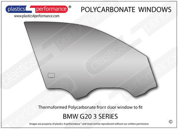 ポリカーボネート 右フロントドアウインドウ｜BMW G20 3 Series - Sedan（2019年〜現在）