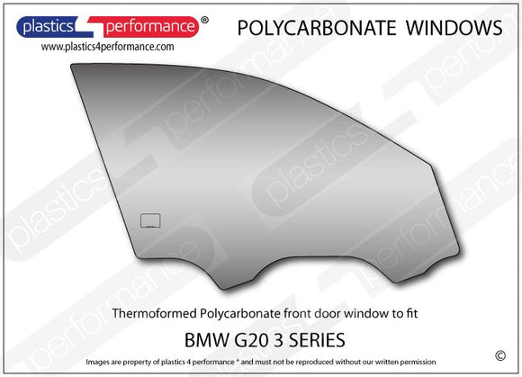 ポリカーボネート 右フロントドアウインドウ｜BMW G20 3 Series - Sedan（2019年〜現在）
