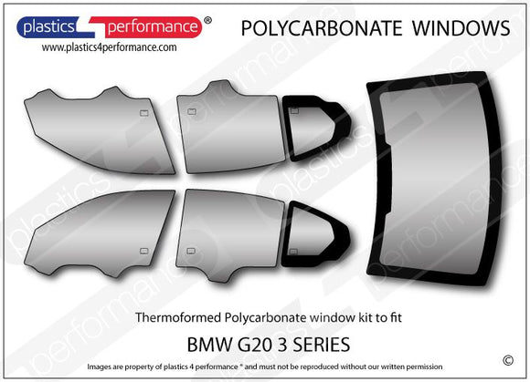 ポリカーボネート ウインドウキット｜BMW G20 3 Series - Sedan（2019年〜現在）