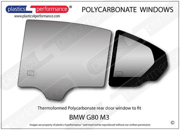 ポリカーボネート 左リアドアウインドウ｜BMW G80 M3 - Sedan（2019年〜現在）