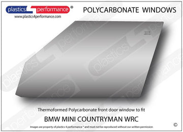 ポリカーボネート 左フロントドアウインドウ｜MINI Countryman WRC 1