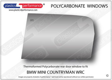 ポリカーボネート 左リアドアウインドウ｜MINI Countryman WRC 1