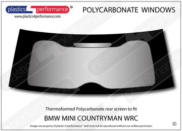 ポリカーボネート リアウインドウ｜MINI Countryman WRC 1
