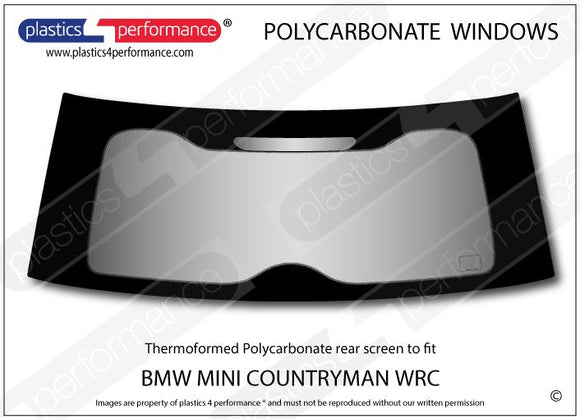 ポリカーボネート リアウインドウ｜MINI Countryman WRC 1