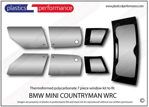 ポリカーボネート ウインドウキット｜MINI Countryman WRC 1