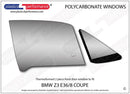 ポリカーボネート ウインドウキット｜BMW Z3 E36/38 - Coupe（1996〜2002年）