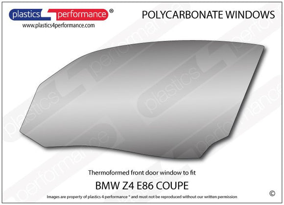 ポリカーボネート 左フロントドアウインドウ｜BMW Z4 E86 - Coupe（2006〜2008年）