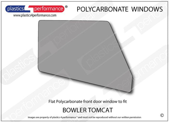 ポリカーボネート 右フロントドアウインドウ｜Bowler Tomcat