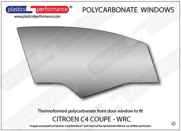 ポリカーボネート 右フロントドアウインドウ｜Citroën C4 WRC