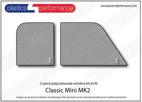ポリカーボネート 右フロントドアウインドウ｜Mini MK2 1