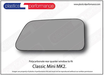 ポリカーボネート 右リアクォーターウインドウ｜Mini MK2 1