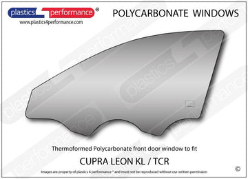 ポリカーボネート 左フロントドアウインドウ｜Cupra Leon KL / TCR - 5dr Hatchback
