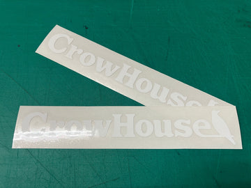 Crow House reissue sticker, white