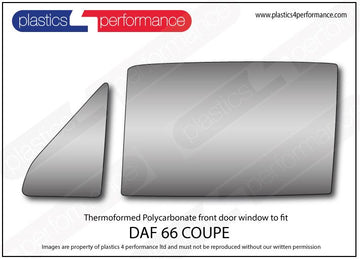 ポリカーボネート 左フロントドアウインドウ｜DAF 66 Coupe