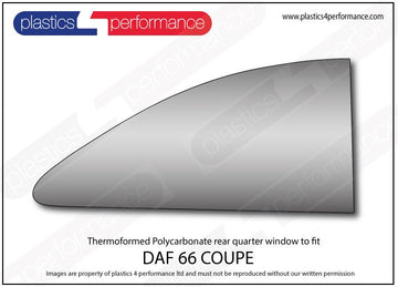 ポリカーボネート 右リアクォーターウインドウ｜DAF 66 Coupe